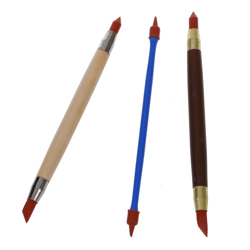 Set of 3 Pottery Clay Sculpture Carving Modeling Tools DT