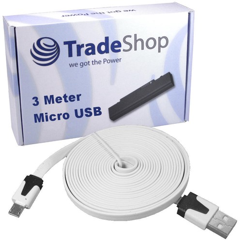3m largo cable USB cable de carga para Samsung Galaxy Note 2 II gt-n7105