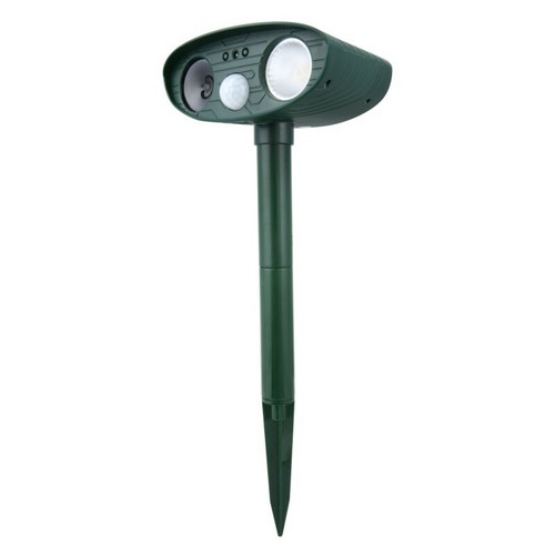Solar Power Ultrasonic Animal Repeller Pest Cat Dog Fox Repellent Outdoor Garden