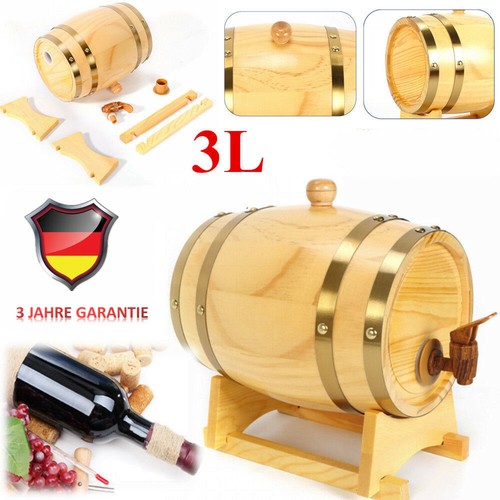 Whisky Fass Wein Fass 3L Liqueur Weinfass Schnapsfass Holzfass Schnaps Fass