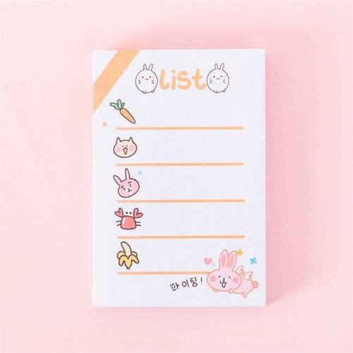 Cartoon Rabbit Memo Pad Sticker Cute N Times Sticky Notes Notepad Office Supply