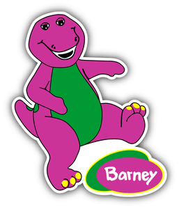 Barney Cartoon Car Bumper Sticker Decal 4/'/' x 5/'/'