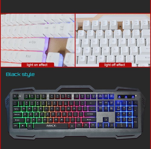 Gaming Keyboard Wired USB Gamer Keyboards Backlit Colorful Illuminated Computer