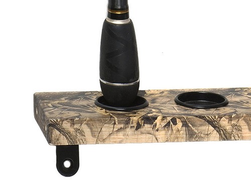 Fishing Rod Holder Organizer Storage Rack Lock Wall Mount Hanger Vertical Stick