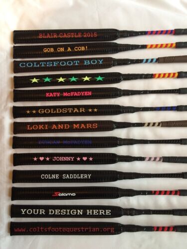 Personalised Event//Show Jumping Whip//Bat Five Colours Available