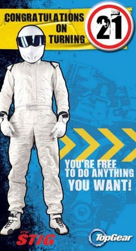 Age 21 Top Gear /'The Stig/' Birthday Card