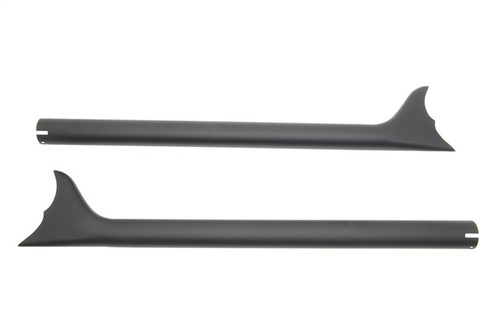BLACK STRAIGHT 30/" SCALLOPED FISHTAIL EXHAUST PIPES FITS 1-3//4/" HARLEY BOBBER
