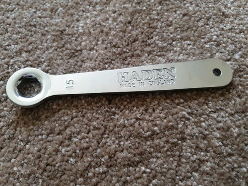 15 mm /" PEANUT BUTTER SPANNER /" LIKE CAMPAGNOLO MADE IN ENGLAND BY HADEN NOS