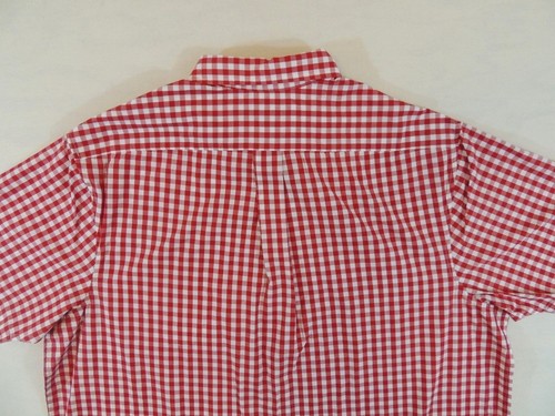 55 US Polo ASSN Pony Short Sleeves Gingham Plaid Holiday Classic Dress Shirt 2XL