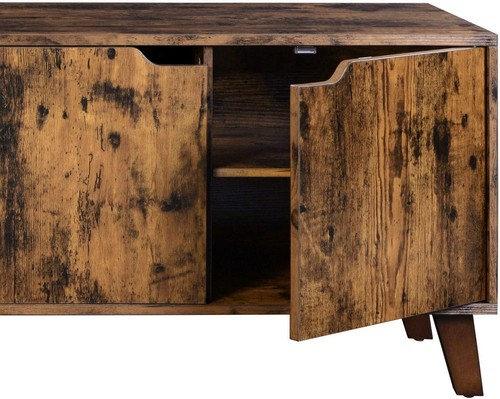 TV-Schrank Lowboard Fernsehtisch mit 2 Türen TV-Regal Fernsehschrank bis 60 Zoll