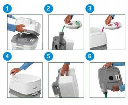 Thetford PORTA POTTI 165 portable potty toilet for camping 21 L