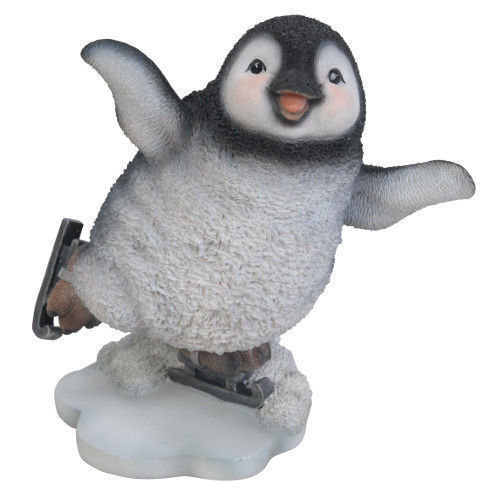 Playful Penguin Vivid Arts Skating Indoor//Outdoor Home//Garden Ornament