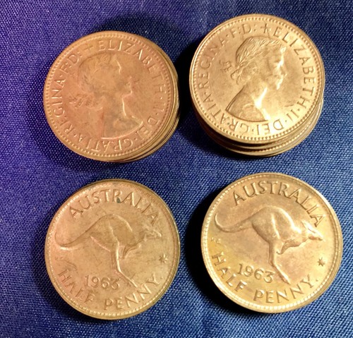 1962 HALF PENNY 10 X Coin PRE DECIMAL AUSTRALIAN COIN Suit Variety Error PCGS ?
