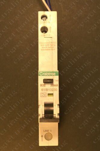 TESTED Crabtree RCBO 61//range 30mA Starbreaker Free Delivery