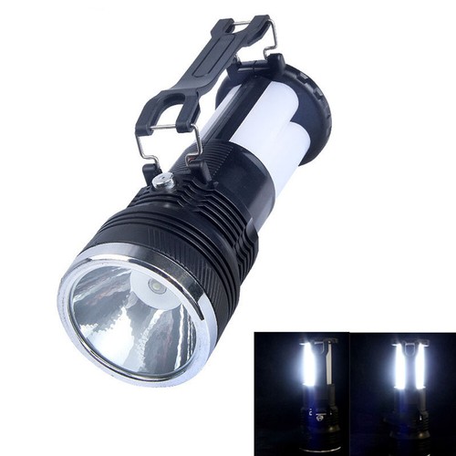 Solar LED Light Flashlight Camping Tent Lantern Lamp Rechargeable Outdoor O4U1F