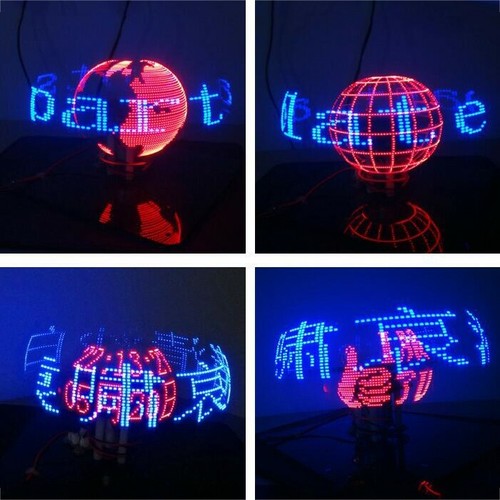 Biaxial 3D Rotating POV LED Kit POV Creative Soldering Training Kit Downloader