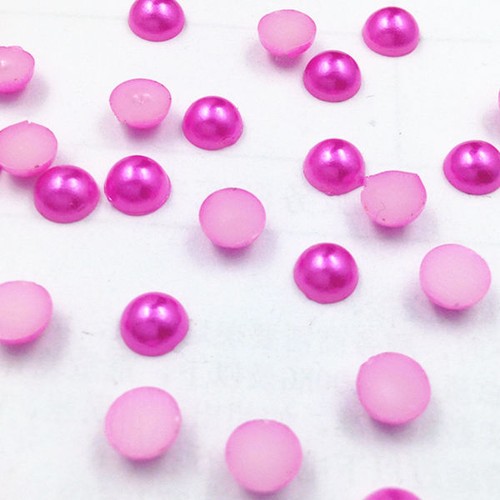 Half Round Pearl Beads Flat Back Scrapbook for Craft DIY Pick 4mm//6mm//8mm(white)