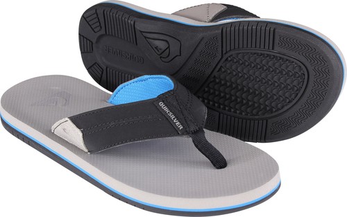 Gray//Black//Blue Quiksilver Mens Coastal Oasis II Beach Casual Sandals