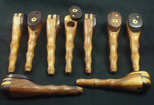 WOOD SMOKING PIPE LIDDED WITH FLAWS//IMPERFECTIONS MADE IN INDIA 4 1//2 INCHES