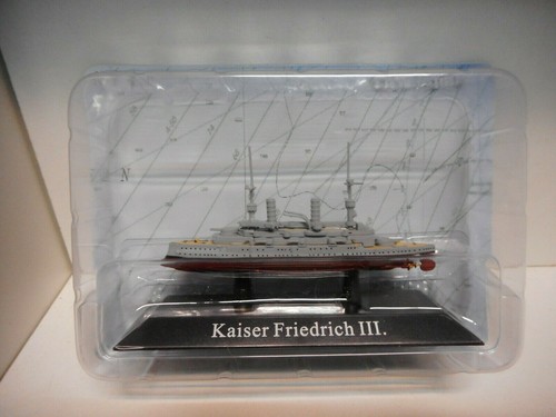 ACORAZADO WARSHIP SMS KAISER FRIEDRICH III 1898-920 1:1250 ATLAS De AGOSTINI n60