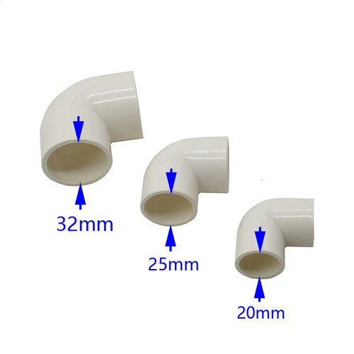 PVC 90 Degree Elbow White Drainage Tube Adapter Connector Plumbing Fittings