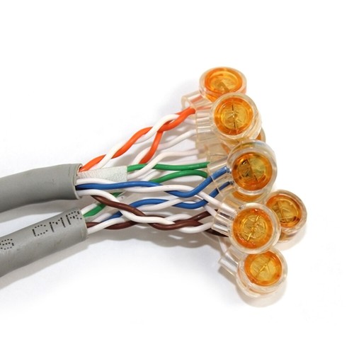 100pc Crimp Connection Terminal K1 Wiring Ethernet Cable Telephone Cord Terminal