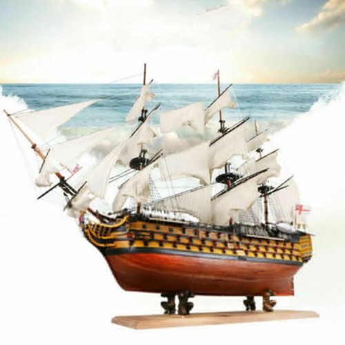 Fun DIY Handmade Assembly Ship 21/" Wooden Sailing 3D Victory Ship Boat Model Set