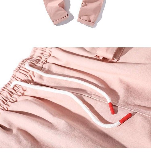 Men women Joggers Ribbons Letter Embroidery Casual Trousers Popular Cargo Pants