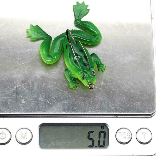 1pc Topwater Frog Lure For Bass Snakehead Freshwater Fish Soft Bait X5C7