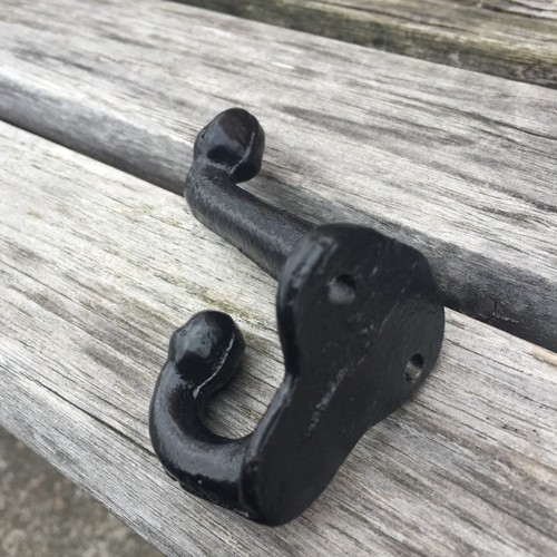 Lot 5 Cast Iron Wall Coat Hooks Hat Hook Hall Tree 2 3//4/" Vintage Style Black