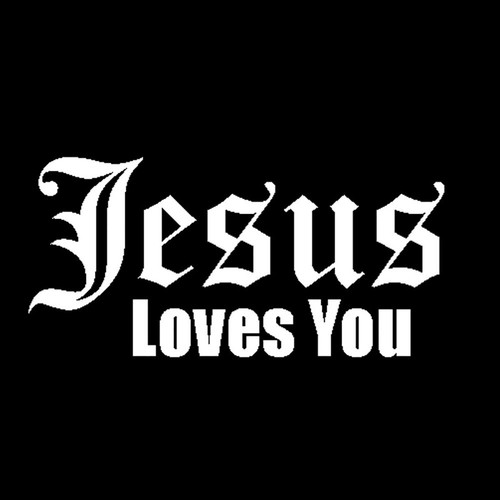 Jesus Love You Letters Waterproof Car Vehicle Bumper Window Decals Sticker Decor