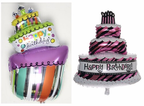Happy Birthday Cake Helium Foil Balloon Large Balloons Ballon Kids Birthday part