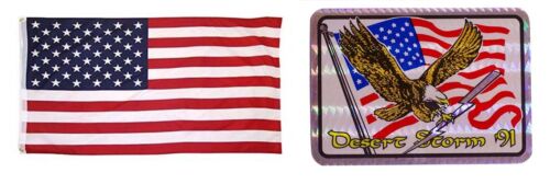 Wholesale Combo Set Desert Storm /'91 USA 3x5 3’x5’ Flag and 3/"x4/" Decal