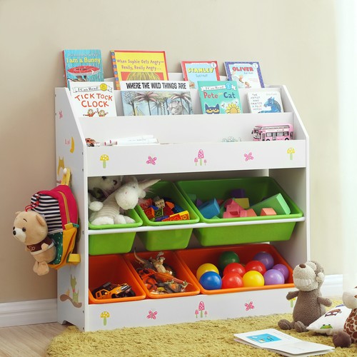 Kinderregal Aufbewahrungboxen Spielzeugablage Spielzeugbox Kinderzimme GKR44WTV1