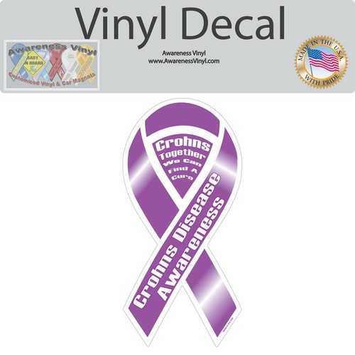 Crohns maladie sensibilisation Support Ruban Autocollant Vinyle-Vous Choisissez Taille 4/" 54/"