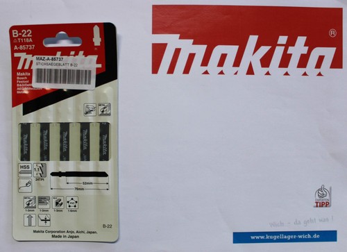 Makita Stichsägeblätter A-85715 A-85737 A-85759 5er Pack B-19 B-22 B-24 NEU