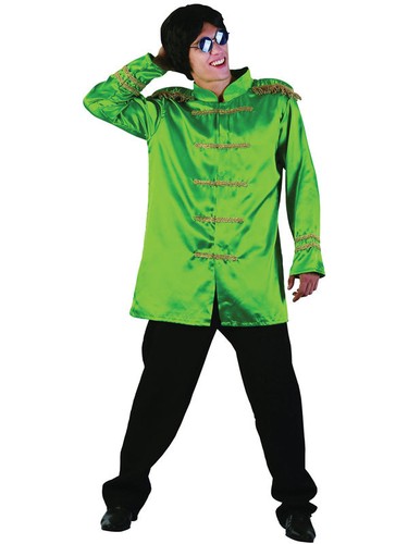Anni/'60/'70 Sergente Pepper FANCY DRESS SGT Verde Giacca BEATLES POP STAR FAB 4 NUOVI