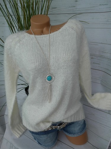 Creme Pulli Pullover Heine flauschiger Stoff Gr 926 40-46 weich