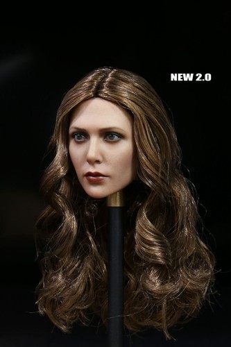 1//6 scale Captain America Scarlet Witch Head Sculpt ZY TOYS Red Hair Head Model