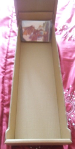 POSTCARD STORAGE BOX CARBOARD.white finish.24 in.slight seconds