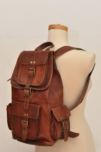 Women/'s Vintage Leather Rucksack Backpack Girls Shoulder bag School Travel Bags