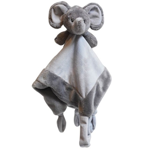 My Teddy Kuscheltuch Schmusetuch Schnullerhalter Elefant grau 35 cm