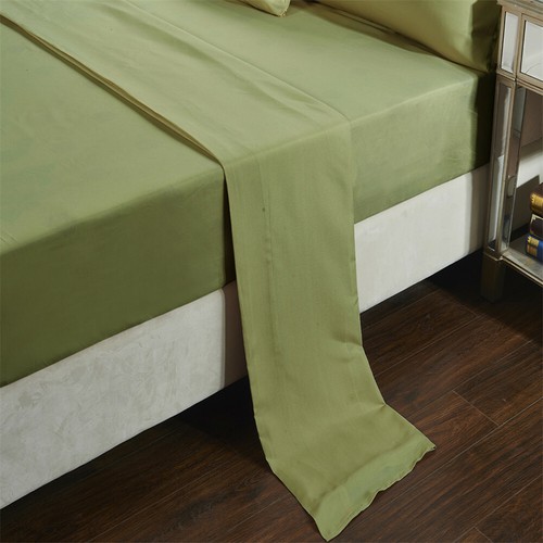 Details about / 4 Pieces Polyester Hotel Quality Deep Pocket Bed Sheet Set Comfort Bedding US