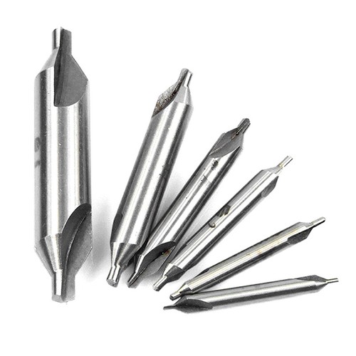 6PC Combined HSS Center Drill Countersink Bit Lathe Mill Tackle Tool KitSet CN