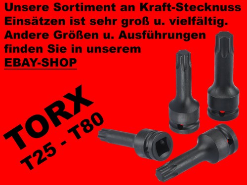 TORX Kraft Schlagschrauber Stecknuss T 30 Steckschlüssel Nuss T-Profil Lang