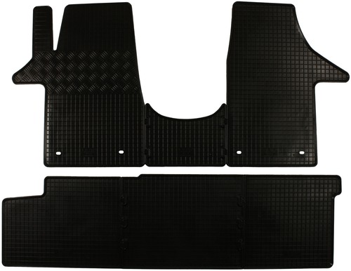 Gummifußmatten für Volkswagen T5 CARAVELLE 2003-2010 eine Schiebetür 5//6Sitze CC