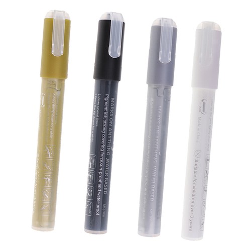 die auf alles Goldsilber schwarz weiße Lackstifte Acryllackmarker