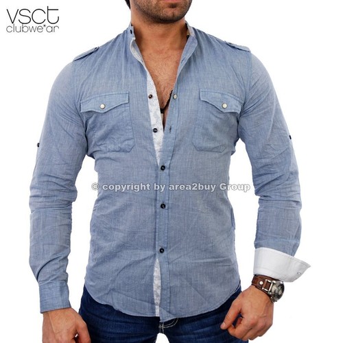 VSCT v-5640395 fiesta club style verano camisa azul-sale!