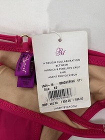 L’Agent by Agent Provocateur Women's Iliana Bikini Bottom Size XS Bright Pink