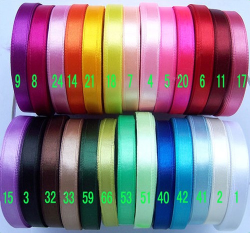 3//8/"9mm Single Face Satin Ribbon 5 Yard 50 Yard 100 Yard 26 Colors Craft SewDIY